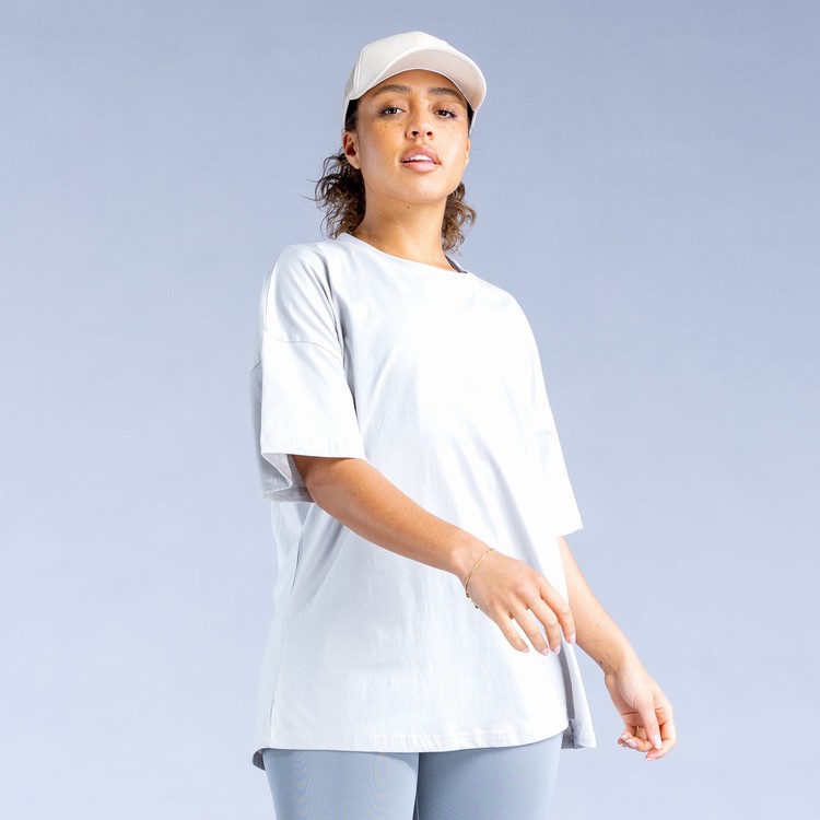 Dámské Mikiny Dfyne Luxe Revive Oversized T Šedé | CVJETIK-92