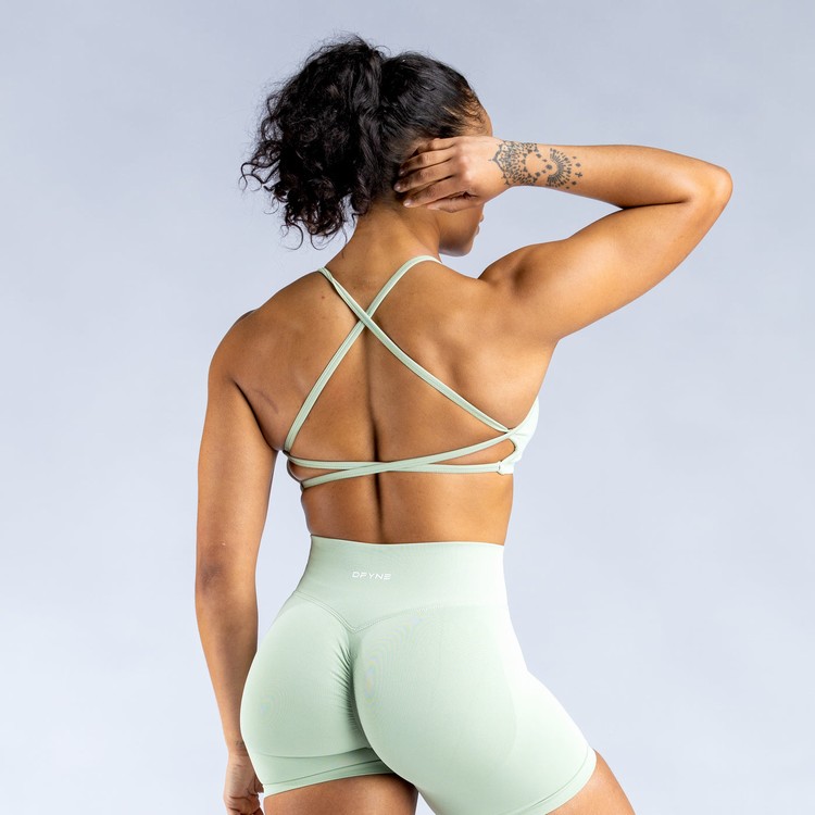 Dámské Sportovní Podprsenky Dfyne Dynamic Backless Zelene | ALBIEDX-18