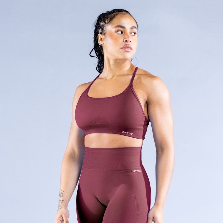 Dámské Sportovní Podprsenky Dfyne Dynamic Backless Vínové | LCUYHRA-63