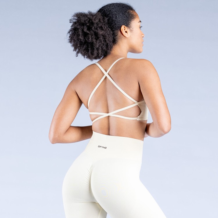 Dámské Sportovní Podprsenky Dfyne Dynamic Backless Bílé | UPNZGSB-65